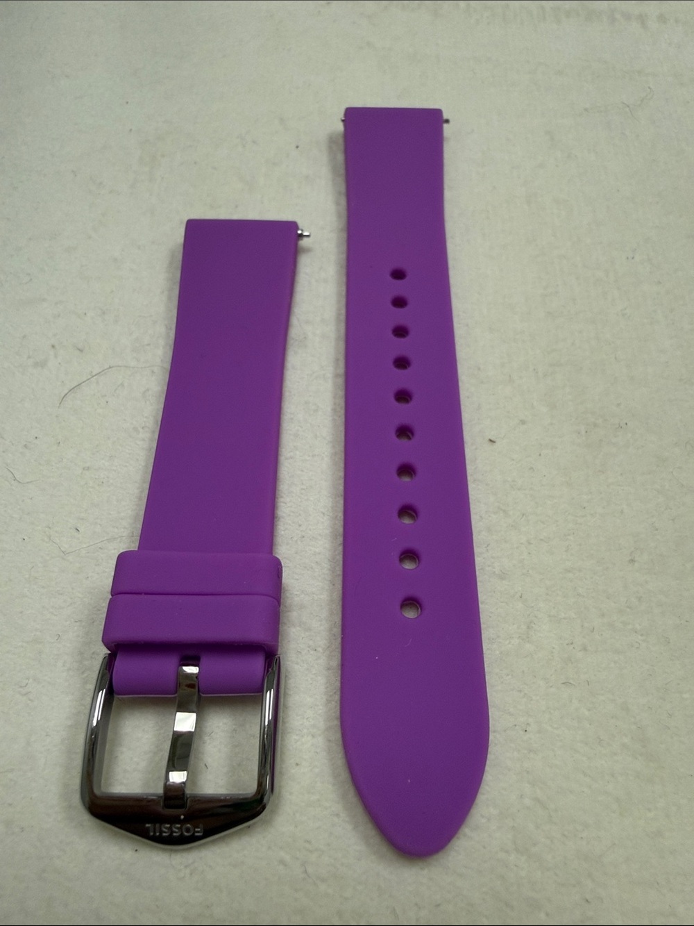 Fossil Purple Silicone Watch Strap 18mm